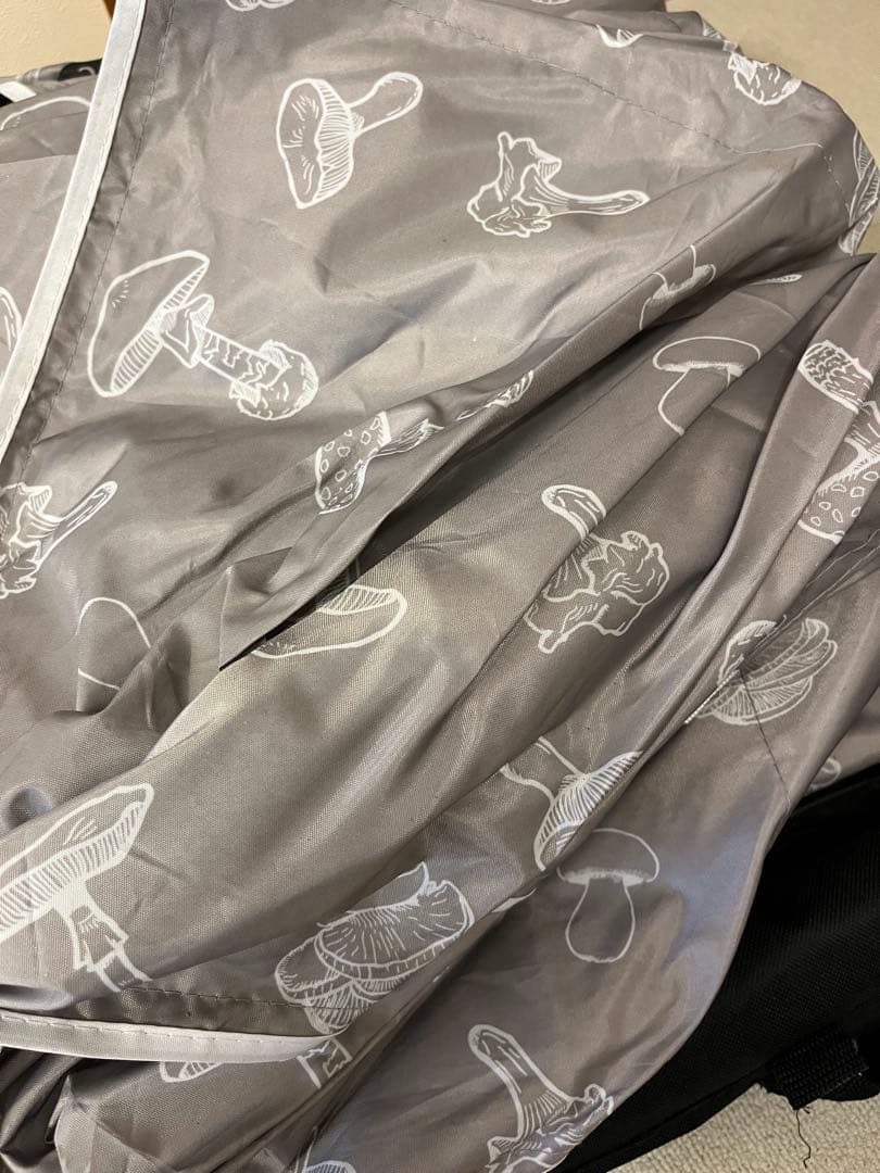 FIELDOR ワンタッチタープ 2.5m x 2.5m きのこ柄グレー　難あり