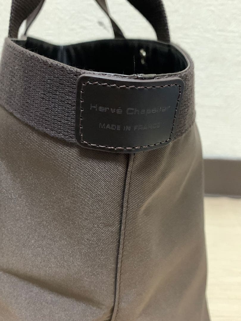 蓮*様 エルベシャプリエ 707c ノワール人気色モカ　舟形 トートバッグ M