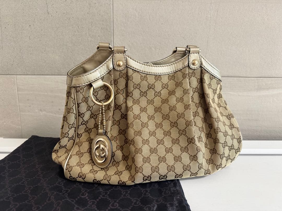 GUCCI グッチ スーキー ハンドバッグ GGキャンバス トートバッグ