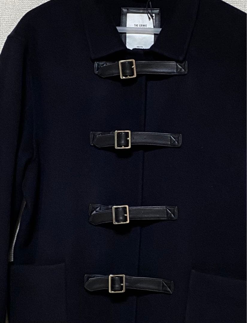 CRIMIEクライミー 【新品】ウールダッフルコート本革アプリーケーション　M