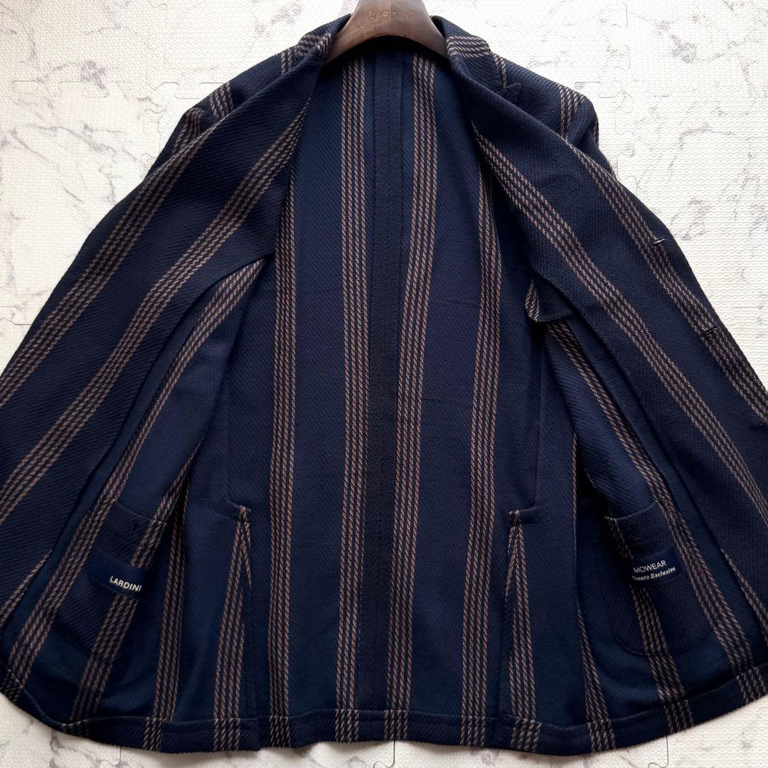 極美品✨ラルディーニ ストライプ 金ボタン アンコン テーラードジャケット 56