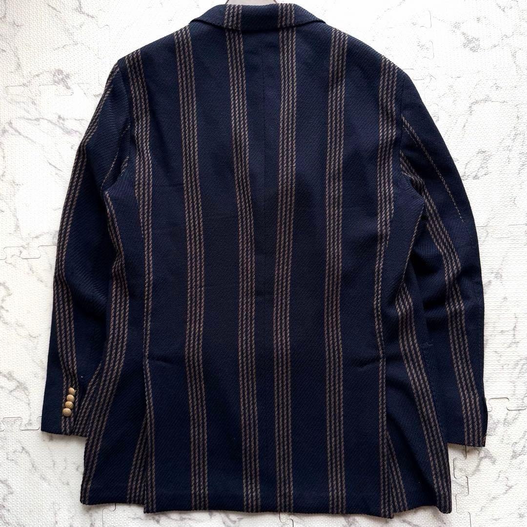極美品✨ラルディーニ ストライプ 金ボタン アンコン テーラードジャケット 56