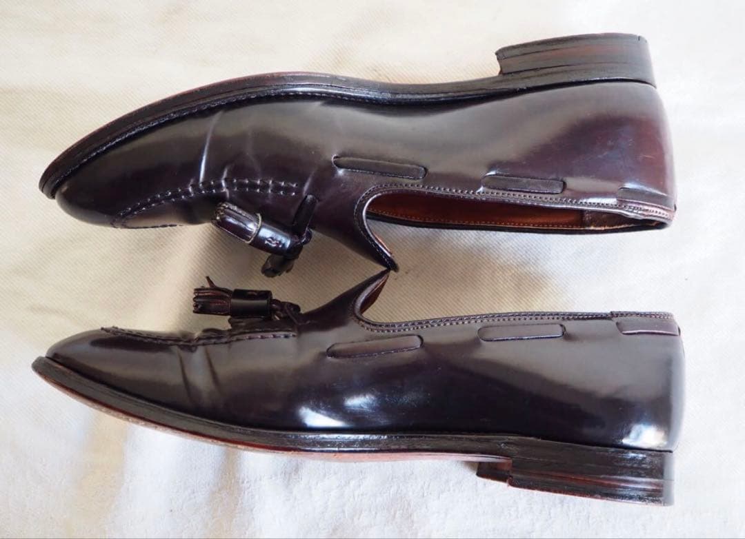 靴 Alden 563 Burgundy Cordvan tassel Loafer