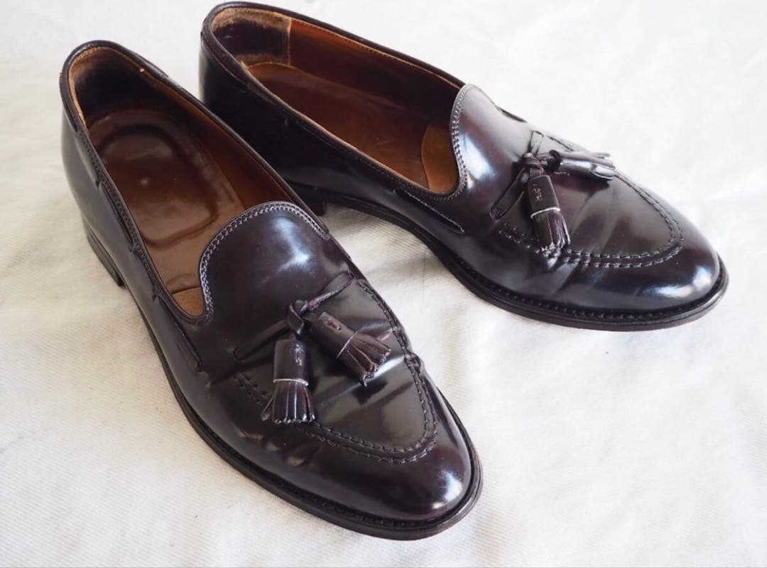 靴 Alden 563 Burgundy Cordvan tassel Loafer