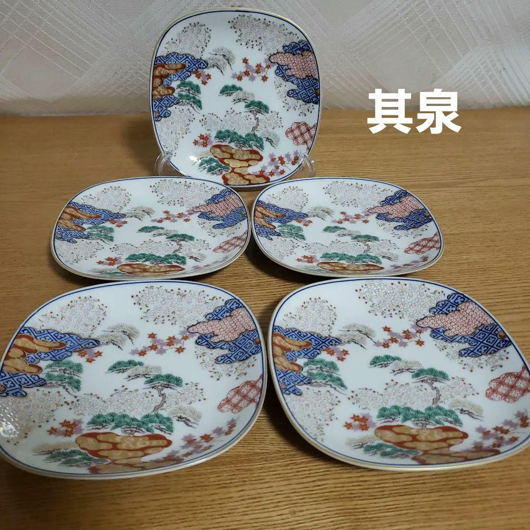 未使用　其泉　染錦春秋紋　銘々皿　取り皿揃え　5枚