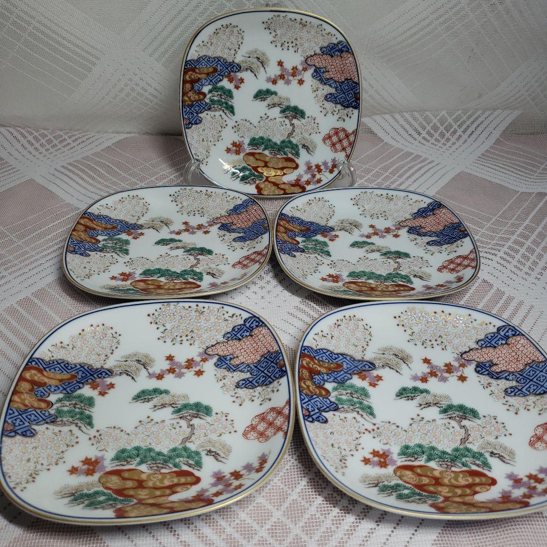 未使用　其泉　染錦春秋紋　銘々皿　取り皿揃え　5枚