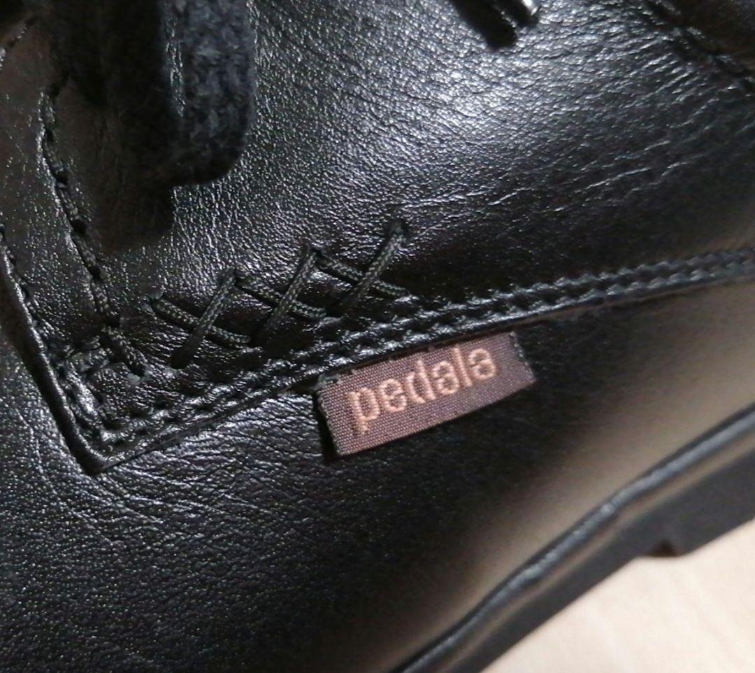 未使用 asics ペダラ 本革ウォーキングシューズ ブラック 23.5