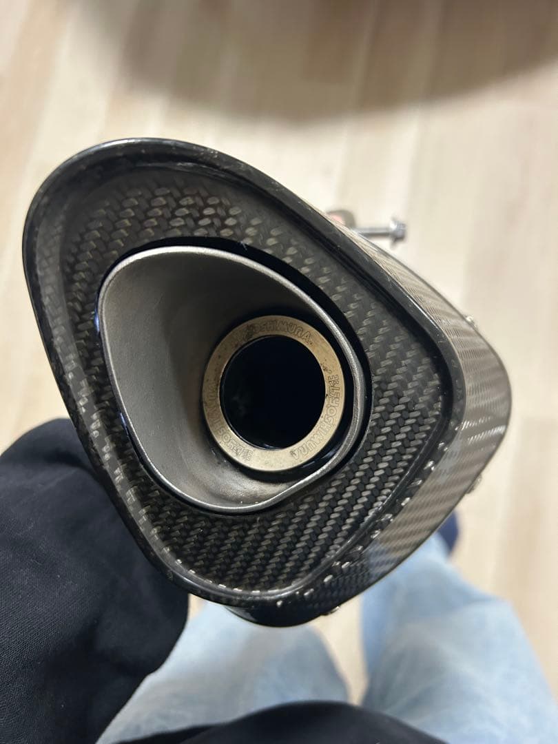 zx6r ヨシムラマフラー R‐11 政府認証　チタンブルーカバー