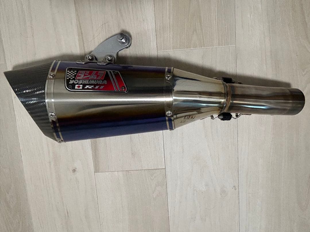 zx6r ヨシムラマフラー R‐11 政府認証　チタンブルーカバー