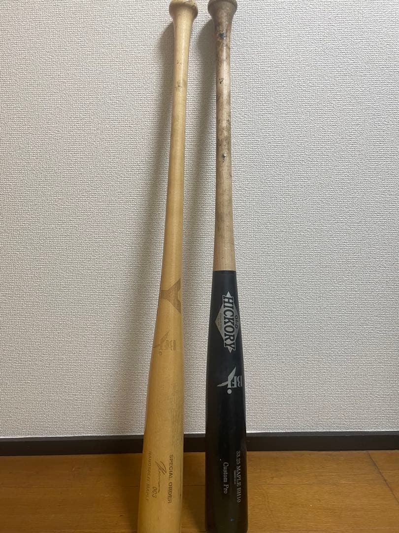 ヤナセ　ヒッコリー　木製バット　2本