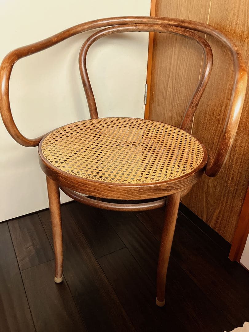 AIDEC ベントウッドチェア　ラタン　コルビジェ