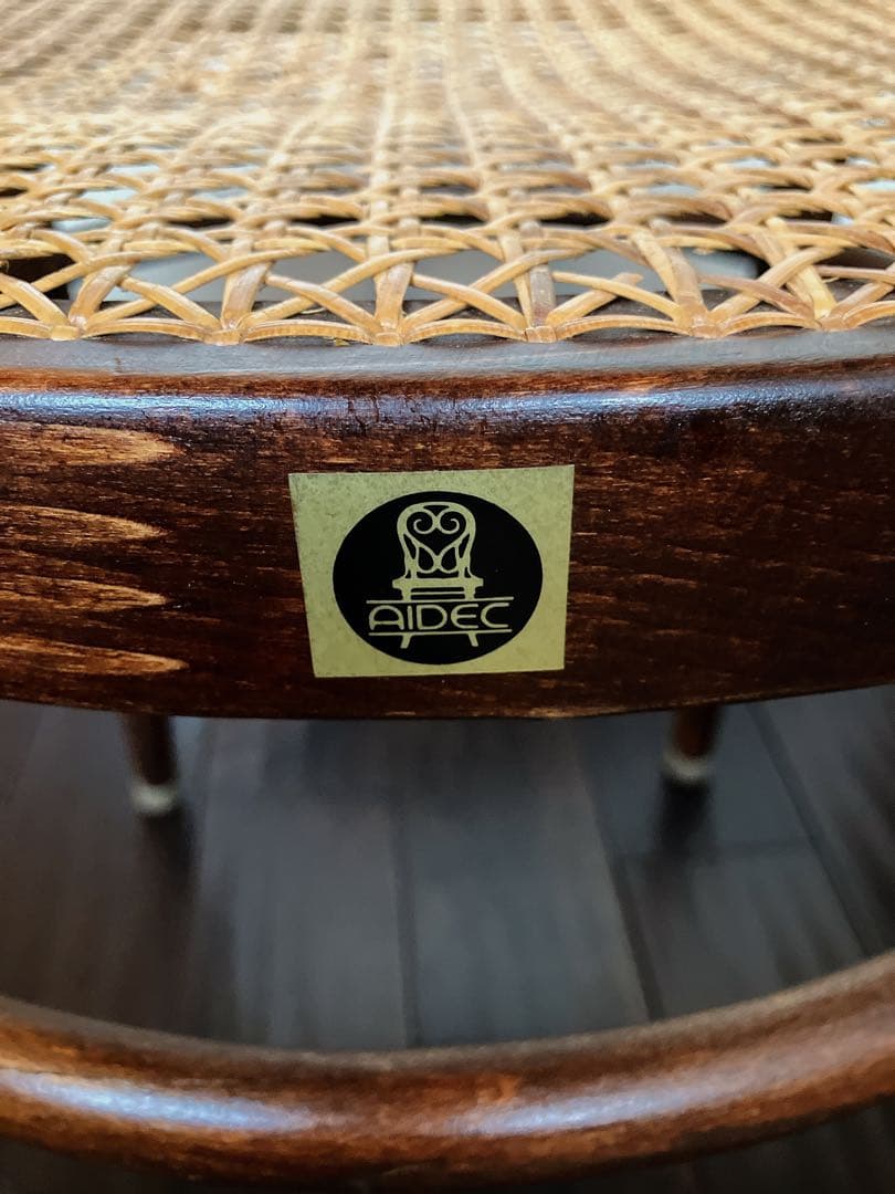 AIDEC ベントウッドチェア　ラタン　コルビジェ