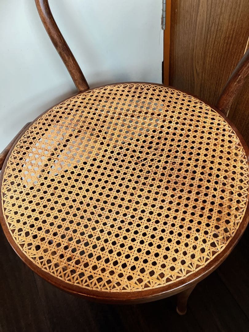 AIDEC ベントウッドチェア　ラタン　コルビジェ