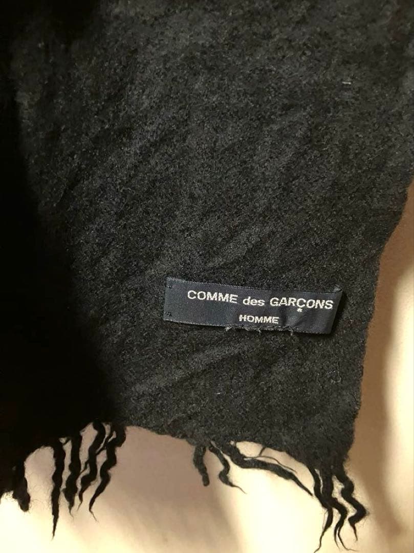 コムデギャルソンHOMME 縮絨ウールマフラー BLACK❣️