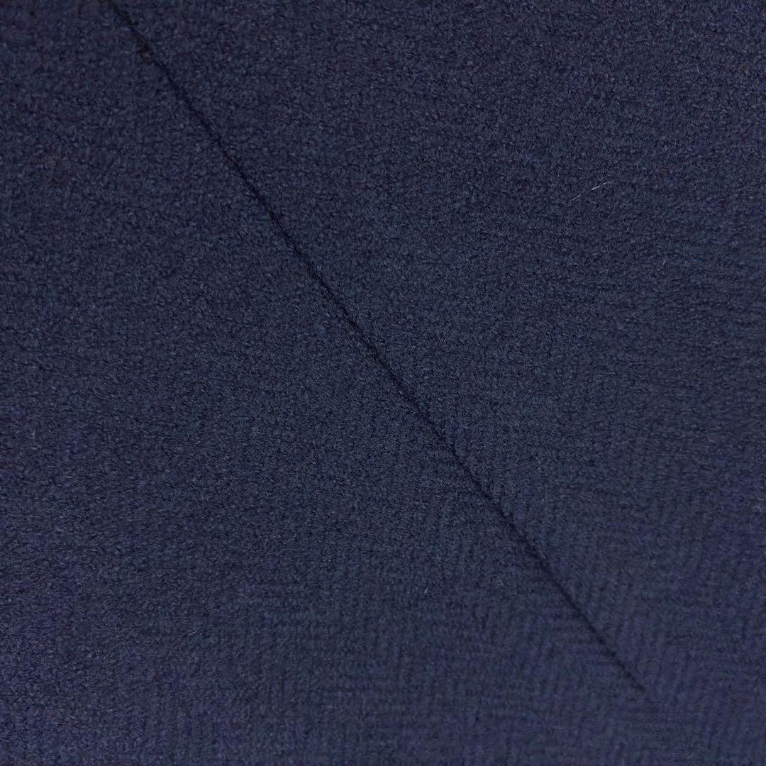 美品　エルメネジルドゼニア　ツイード　ヘリンボーン　紺ブレザー　貝ボタン　2XL