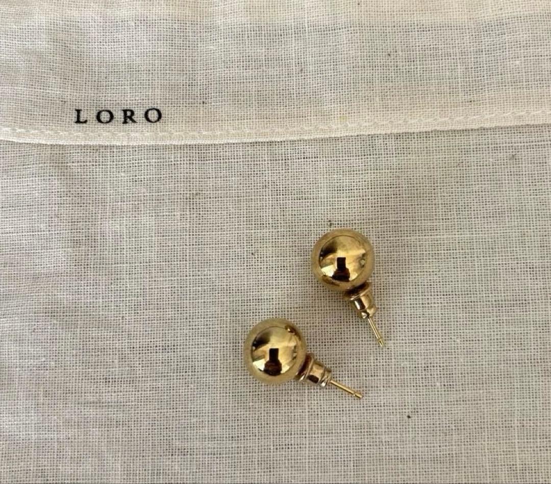 【美品】　LORO ゴールドピアス