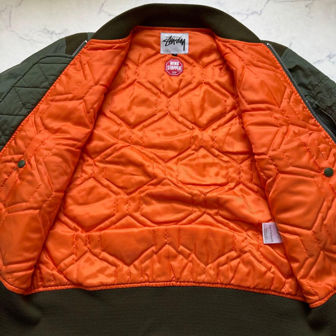 n35【STUSSY】MA-1 フライトジャケット ウィンドストッパー