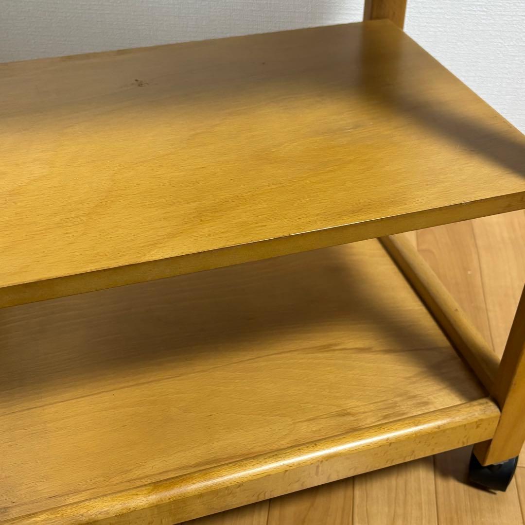 カリモク キッチンワゴン 拡張式 サイドテーブル