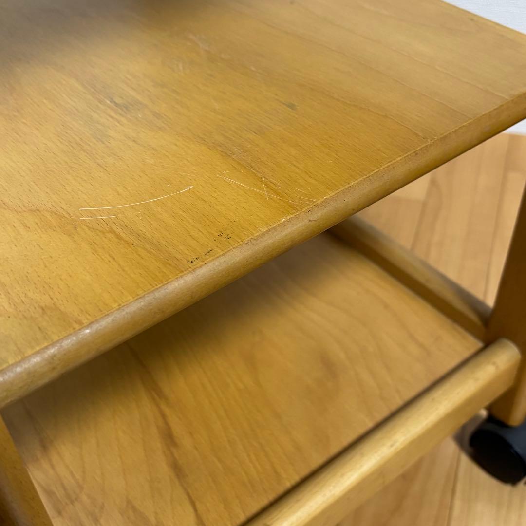 カリモク キッチンワゴン 拡張式 サイドテーブル