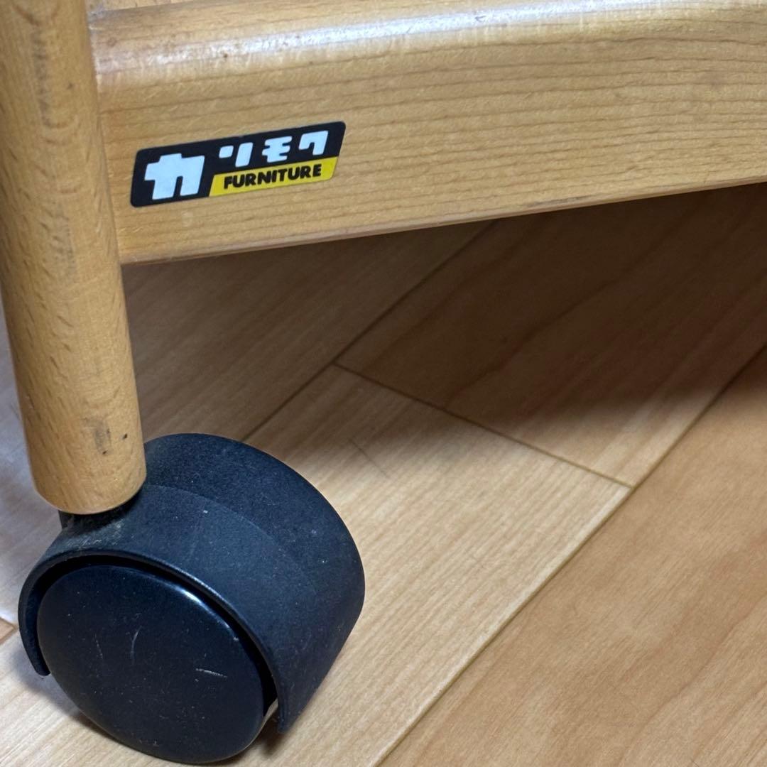 カリモク キッチンワゴン 拡張式 サイドテーブル