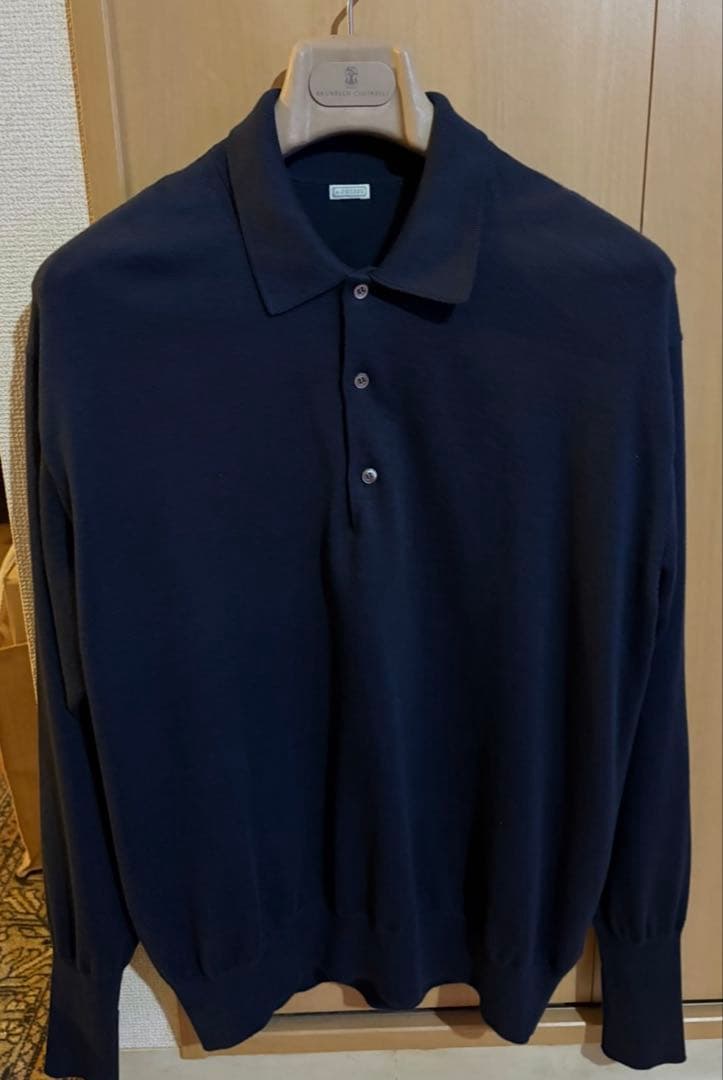 アプレッセ | Cotton Knit L/S Polo | 1