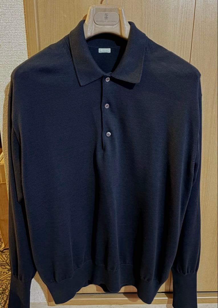 アプレッセ | Cotton Knit L/S Polo | 1