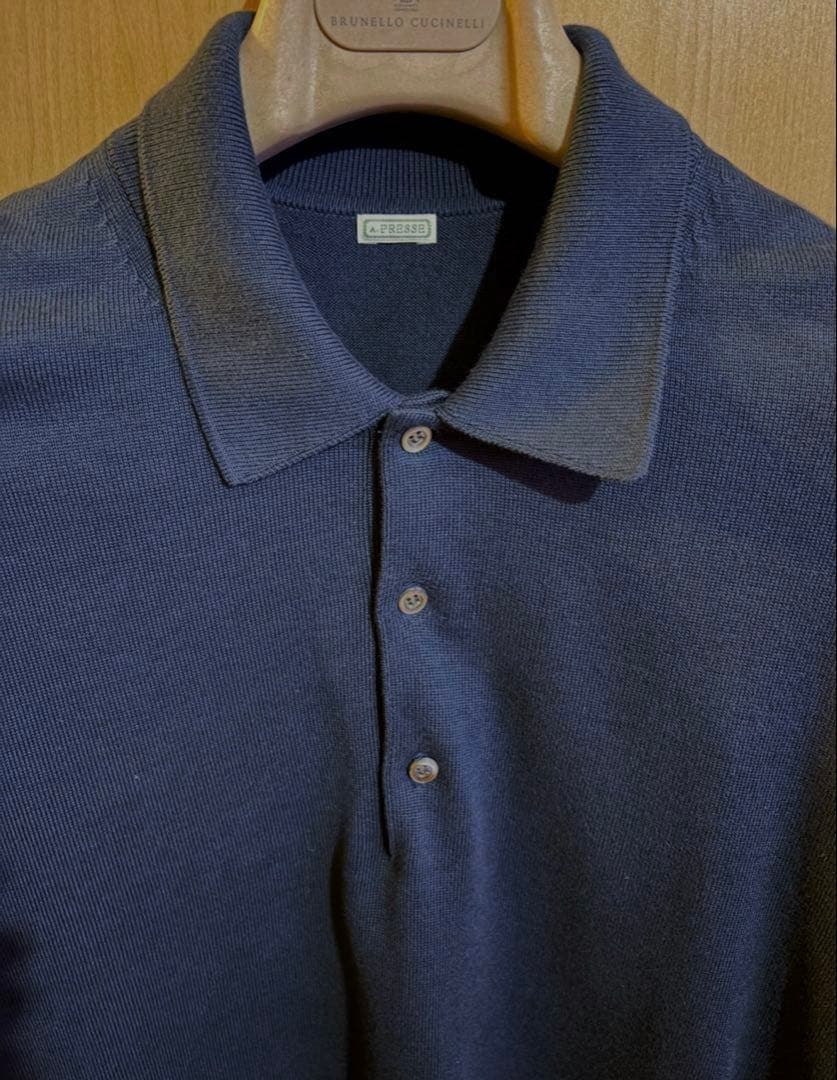 アプレッセ | Cotton Knit L/S Polo | 1