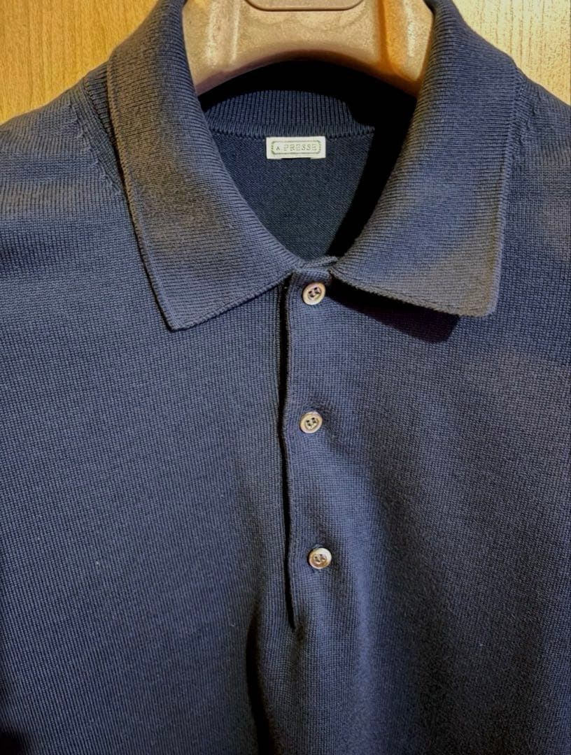 アプレッセ | Cotton Knit L/S Polo | 1