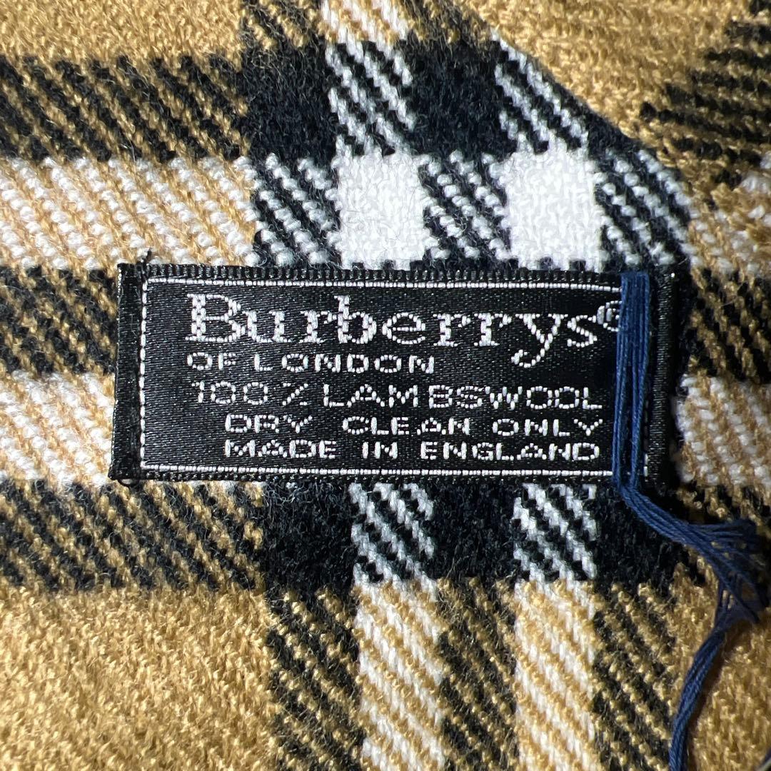 Burberrys チェック柄 マフラー 100%ラムウール 新品 ロングタイプ