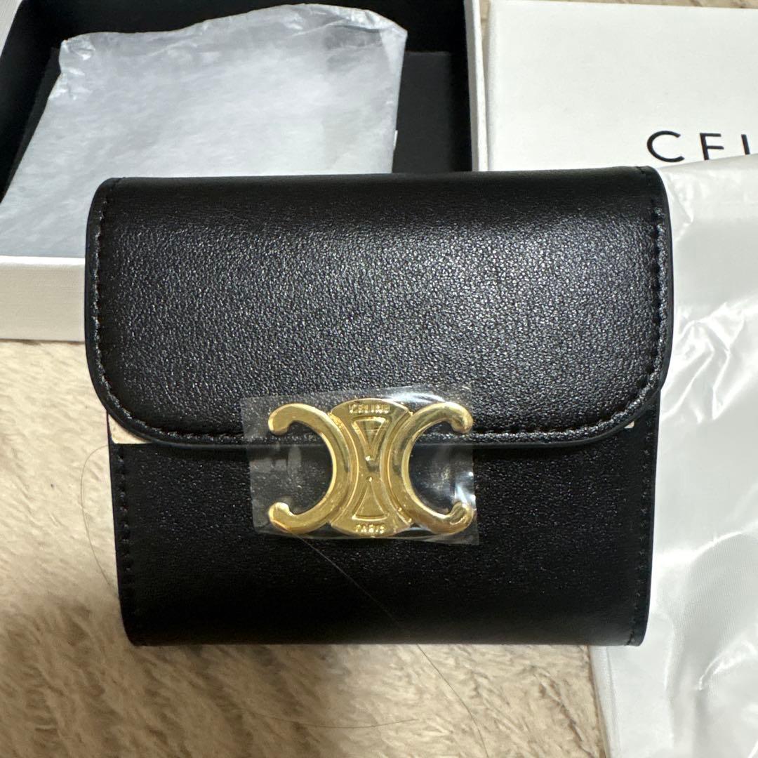 CELINE ブラック 三つ折り財布