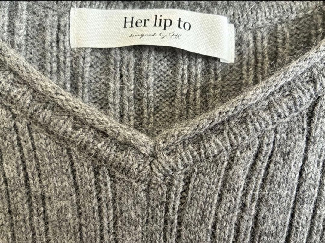 【値下なし】herlipto Back Lace-Up Knit Dress