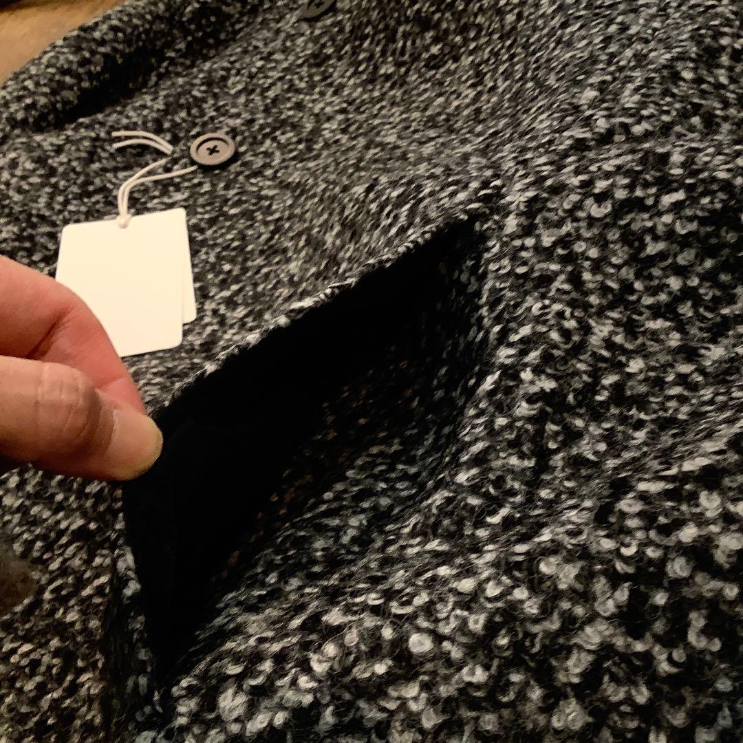 ⭐️新品⭐️tageechita ミックスカラーブークレウール ラペルロングコートM