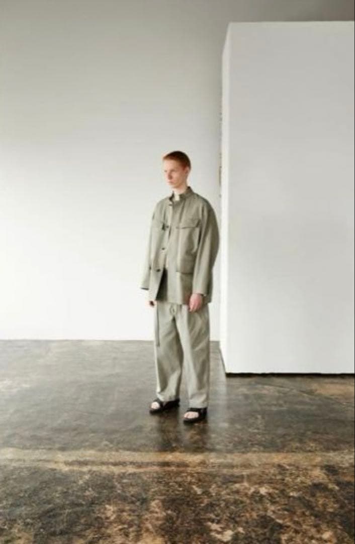 パンツ blurhms Drill Chambray Belted Trousers