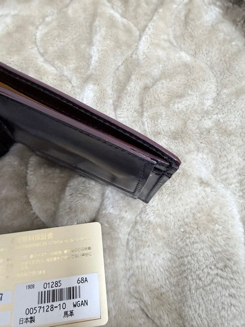 Ganzo シェルコードバン2 ケース 二つ折り財布 レザー ブラック