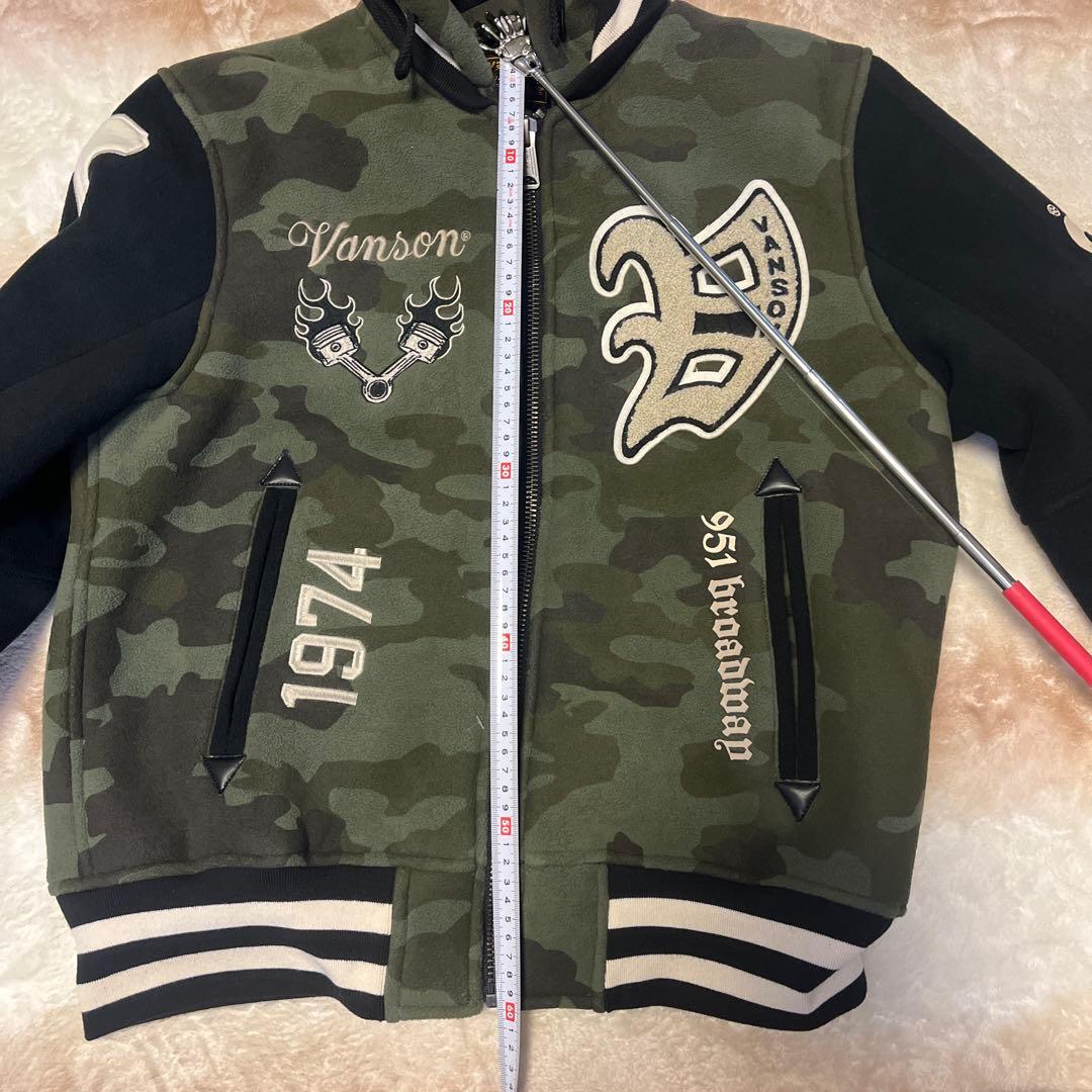 Vanson 迷彩 フリースジャケット カモフラ　バンソン　スタジャン