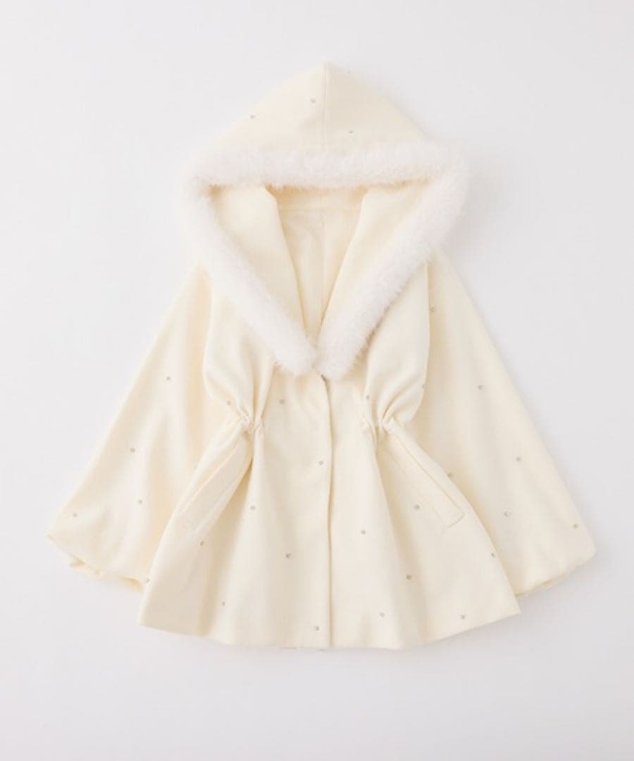 ナイスクラップ ビジュー付き女の子コート