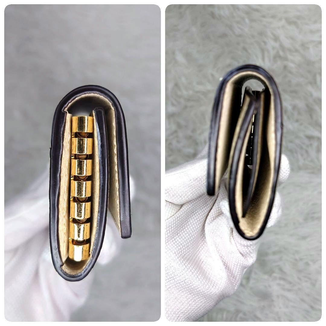 【美品】グッチ キーケース 6連 GGスプリーム GGマーモント レザー PVC