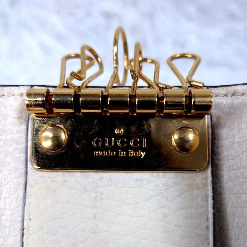 【美品】グッチ キーケース 6連 GGスプリーム GGマーモント レザー PVC