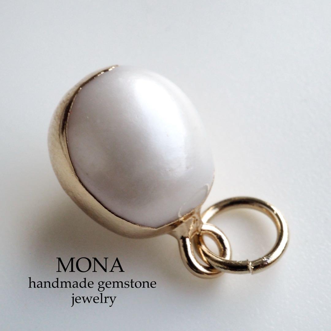 【meow】天然淡水パールのマンテルブレスレット