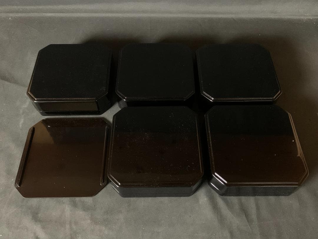 輪島塗 茶平一斎造 黒真塗 天然木 縁高 共箱 茶道具 菓子器 900