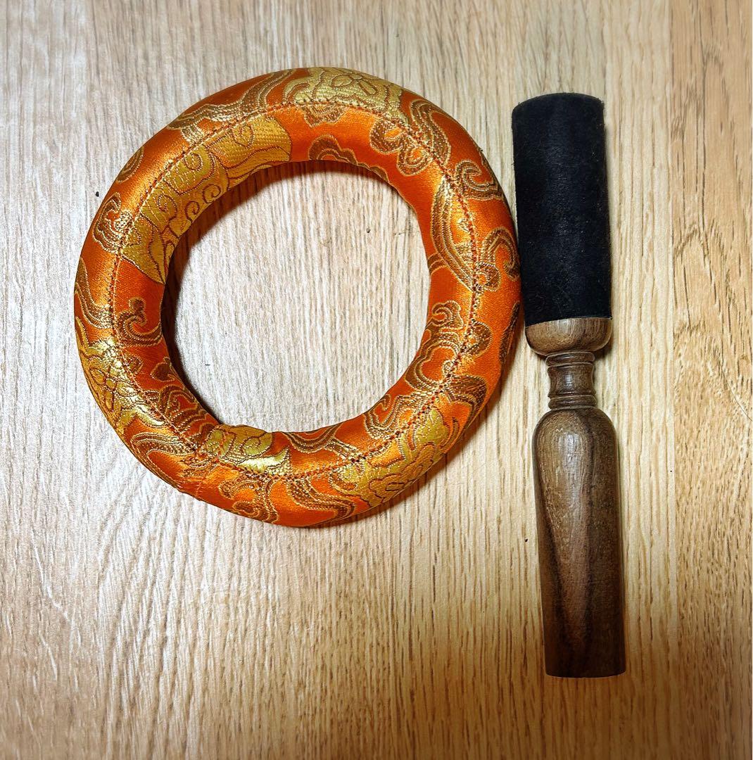 美品 7メタル ゴールド シンギングボウル 18cm（シャキア工房）