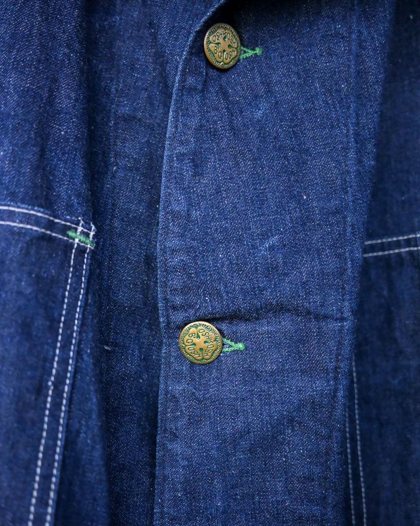 【極上ミント】50s OSHKOSH デニムカバーオール 濃紺 ビッグサイズ
