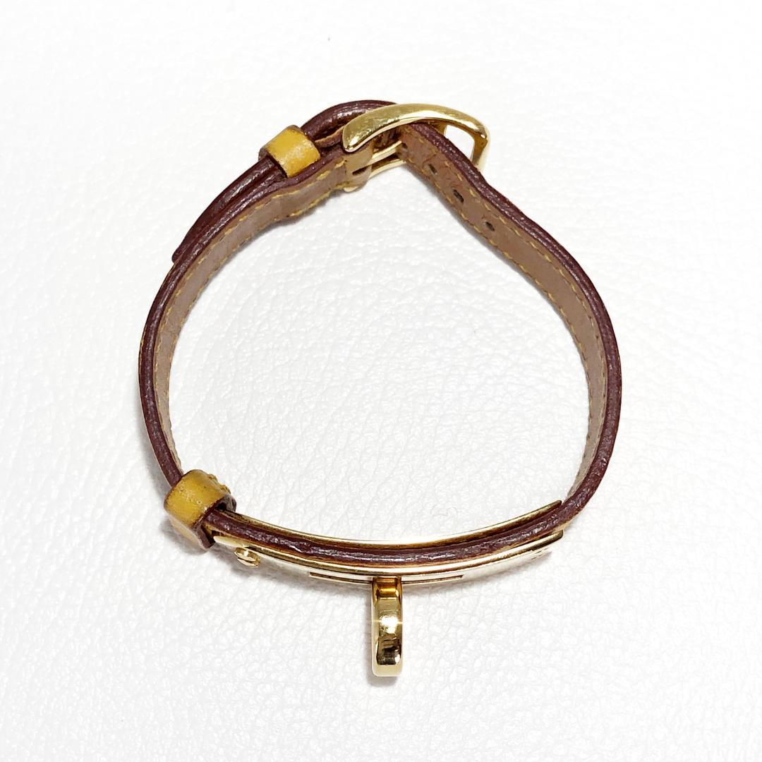 エルメス／ケリー用 替え革ベルト レザー イエロー／純正尾錠 GP