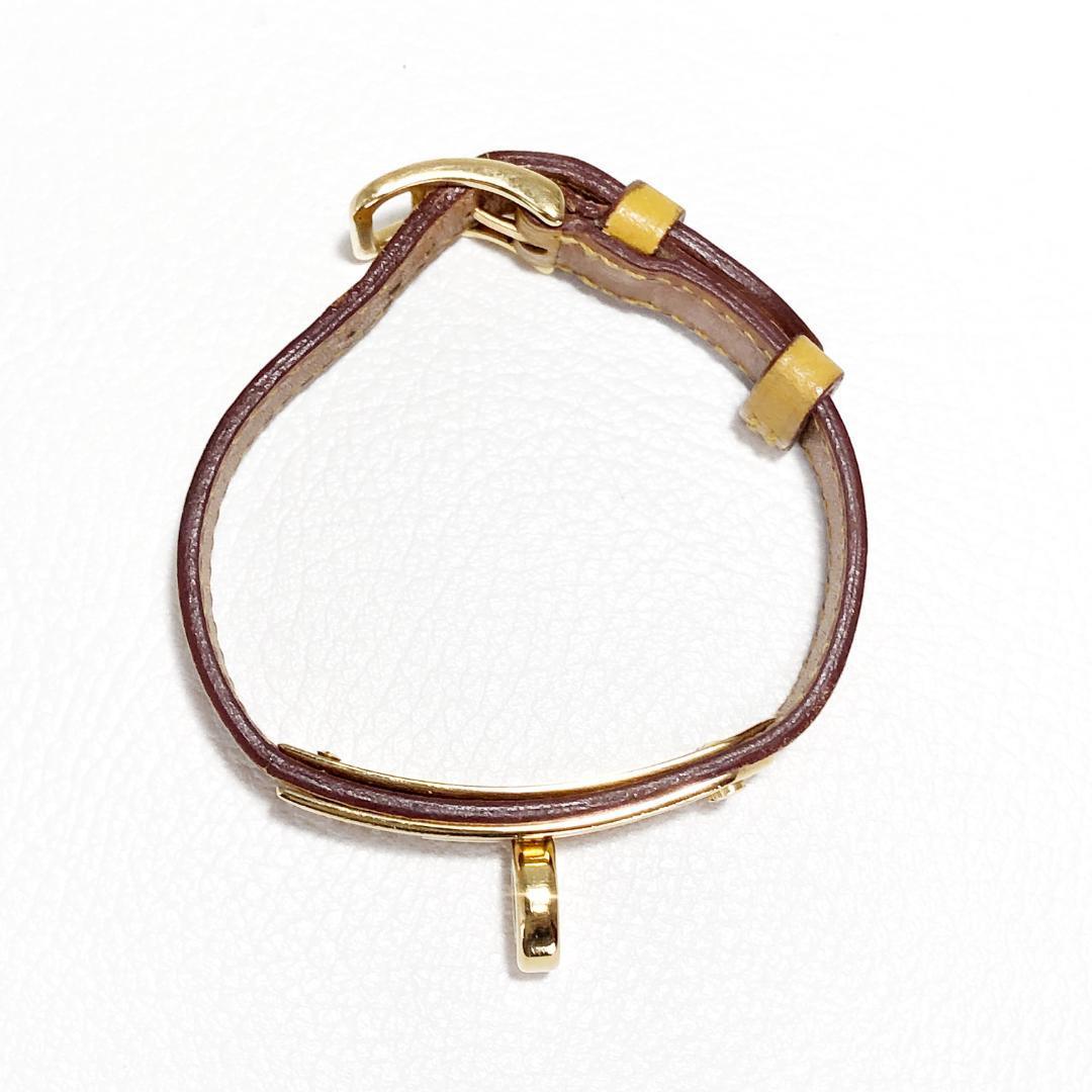 エルメス／ケリー用 替え革ベルト レザー イエロー／純正尾錠 GP