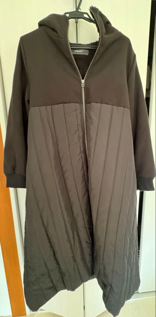 オシャレウォーカー　kOhAKU『異素材切替キルティングコート』サイズ2