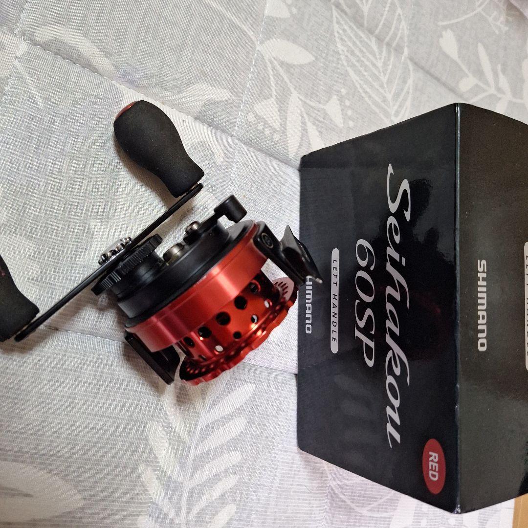 SHIMANO セイハコウ 60SP リール レッド左巻き