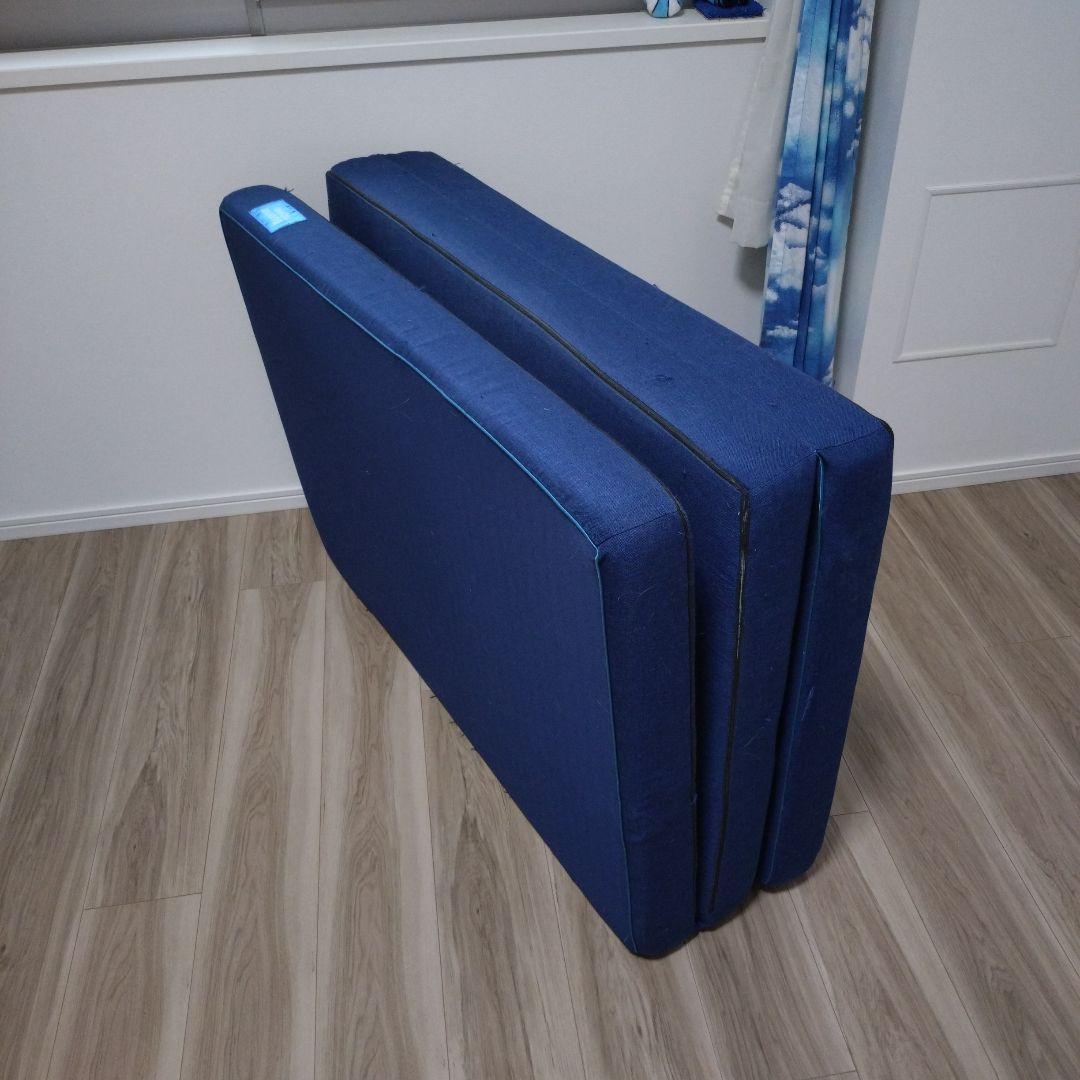 ま*ん様 西川　ボナノッテ　折りたたみシングルマットレス ネイビー