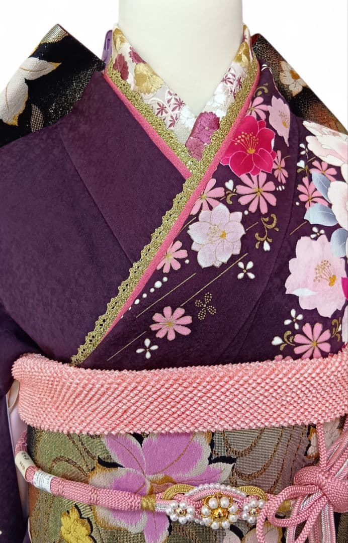 成人式　振袖フルセット　紫　卒業式　前撮り　週末SALE