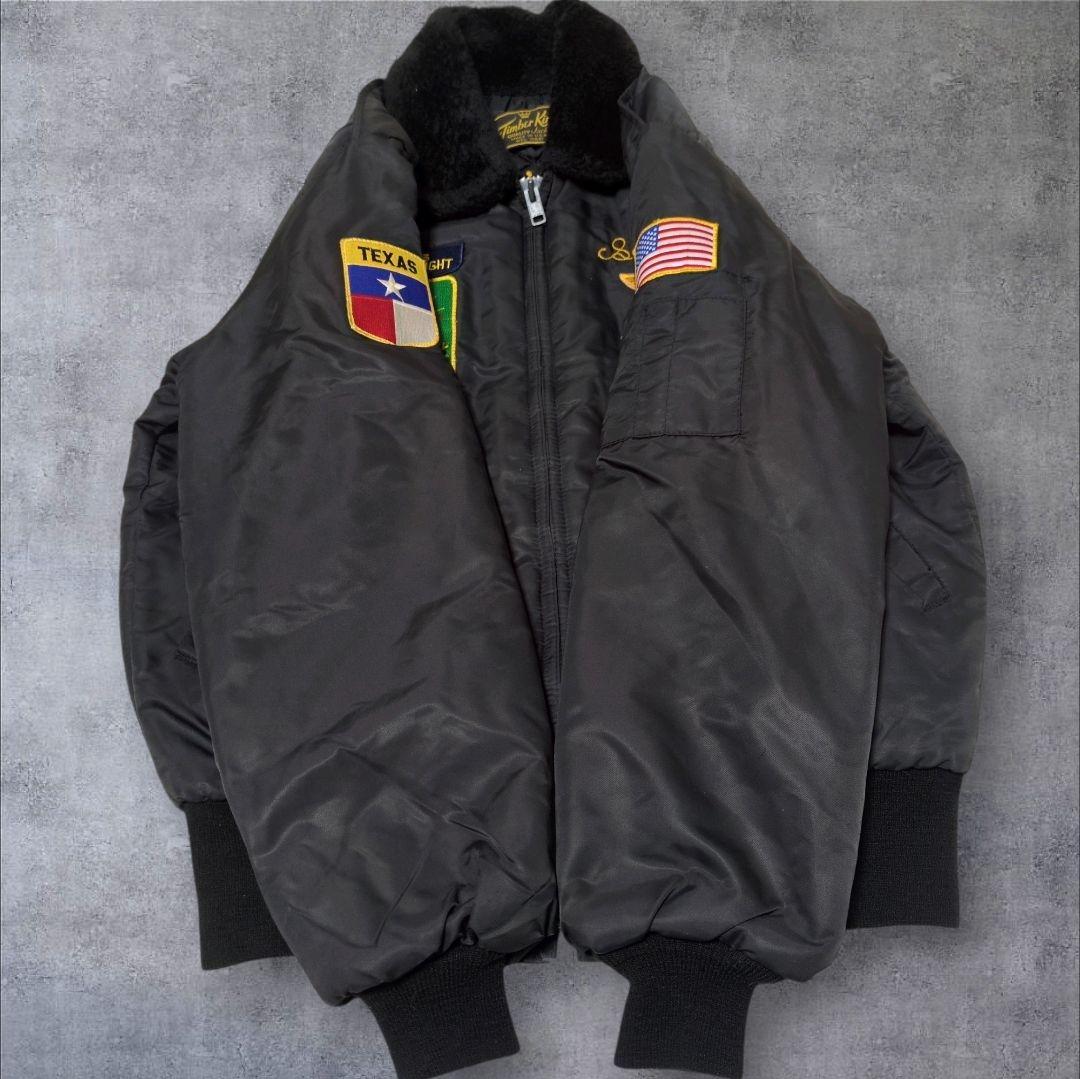 70s USA製 ティンバーキング B-15 フライトジャケット 刺繍 ワッペン