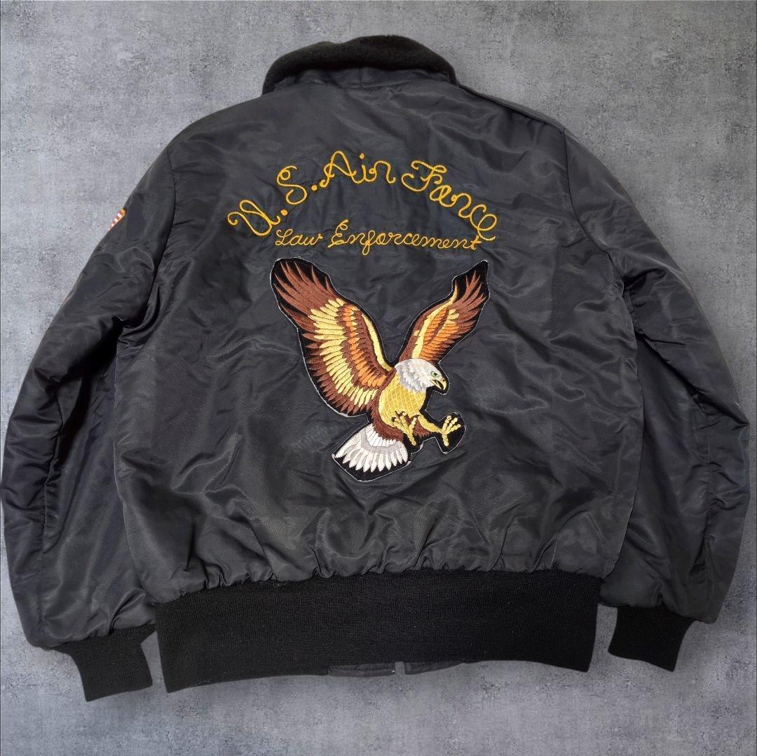 70s USA製 ティンバーキング B-15 フライトジャケット 刺繍 ワッペン